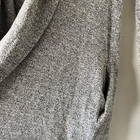Athleta Heather Gray Cowl Neck Open Front Cardigan Draped Sweater Medium - Picture 3 of 4